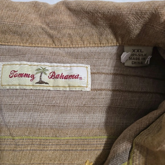 Tommy Bahama 100% Silk Hawaiian Shirt Button Up Short Sleeve Men's XXL Multicolo - Picture 9 of 11